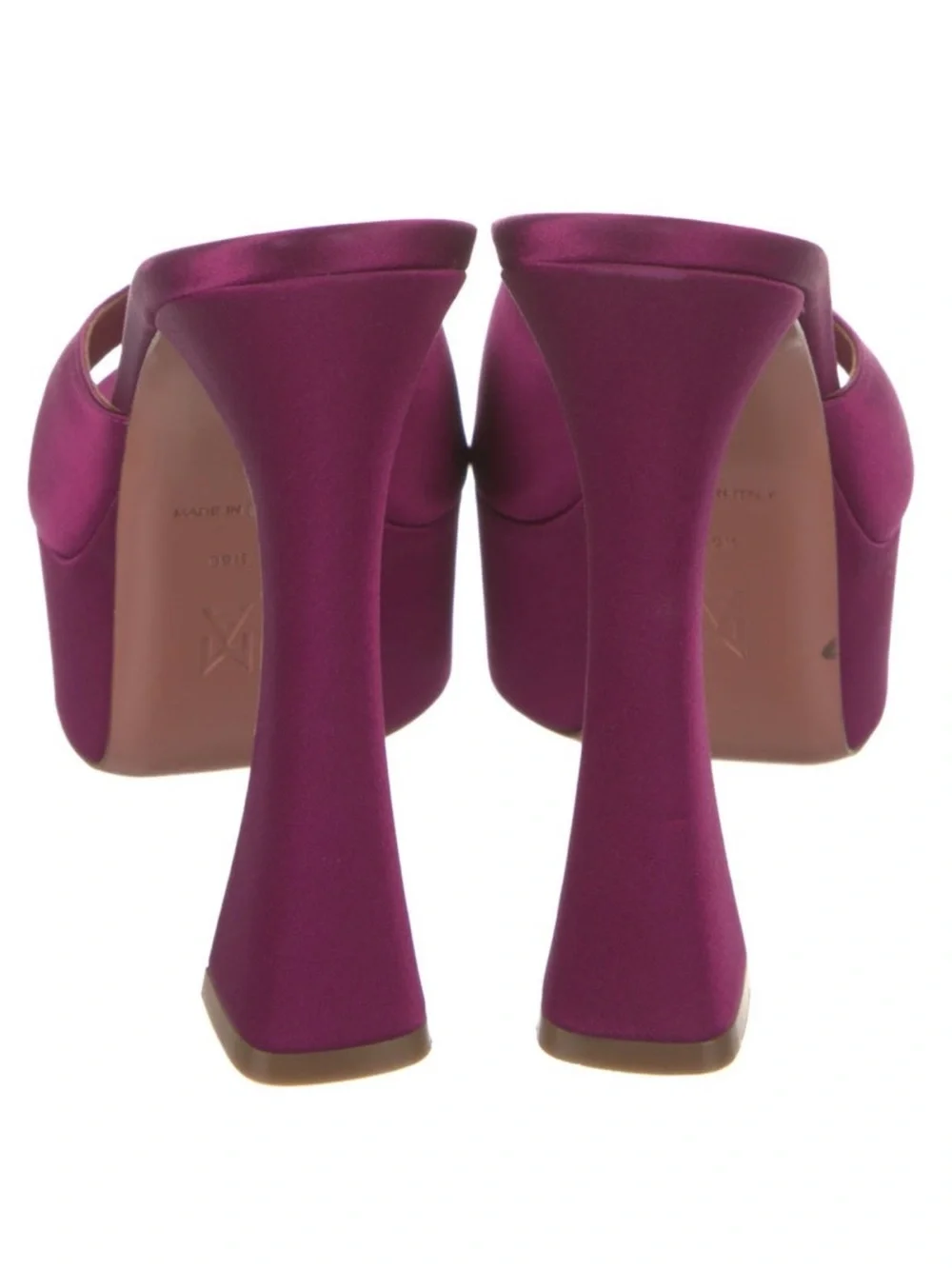 Amina Muaddi Dalida Satin Heels